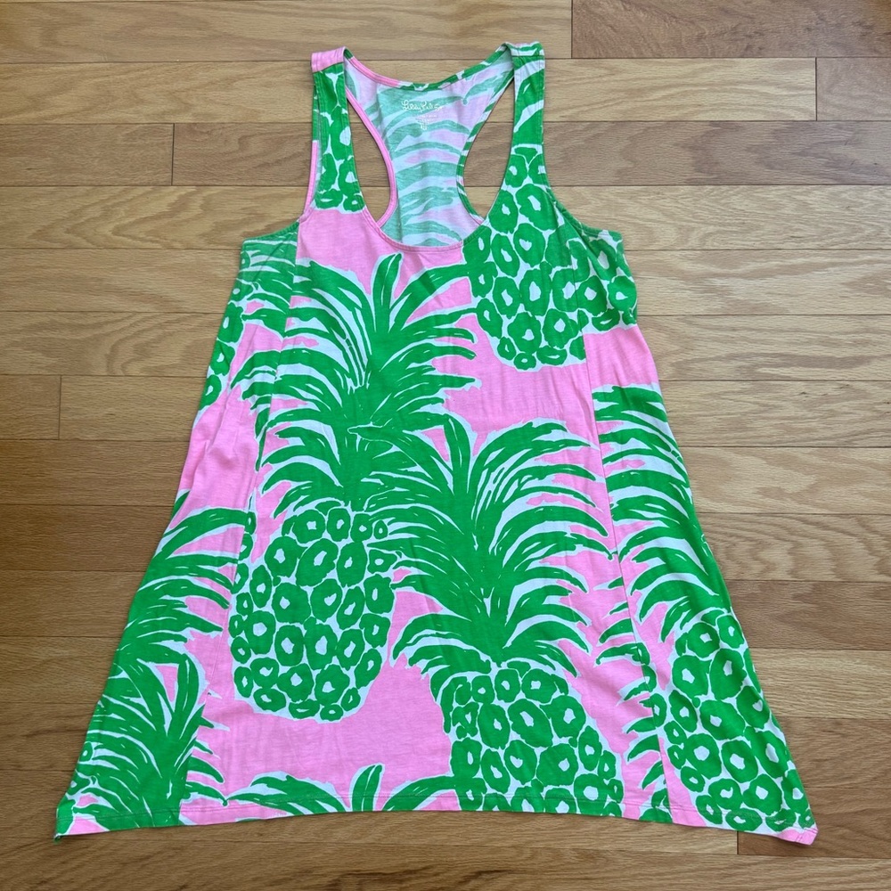 Lilly Pulitzer Pink and Green Pineapple Dress